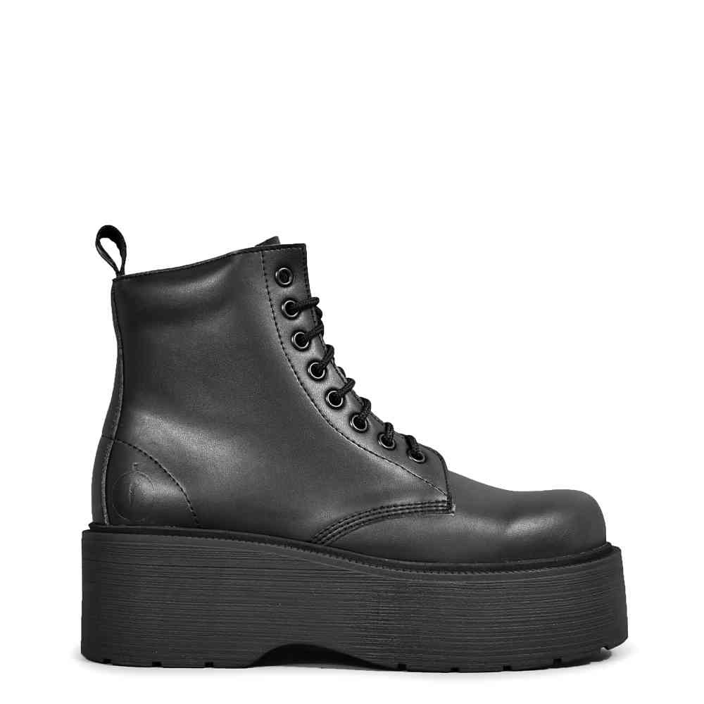 Altercore - Adara Vegan Bottes de plateforme - Noir